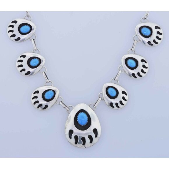 KATHLEEN CHAVEZ Sterling Silver Bear Paw Necklace - Picture 1 of 4